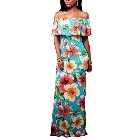 LAST ONE!   Large -- Gorgeous Floral Maxi Dress - Picture 2 of 3